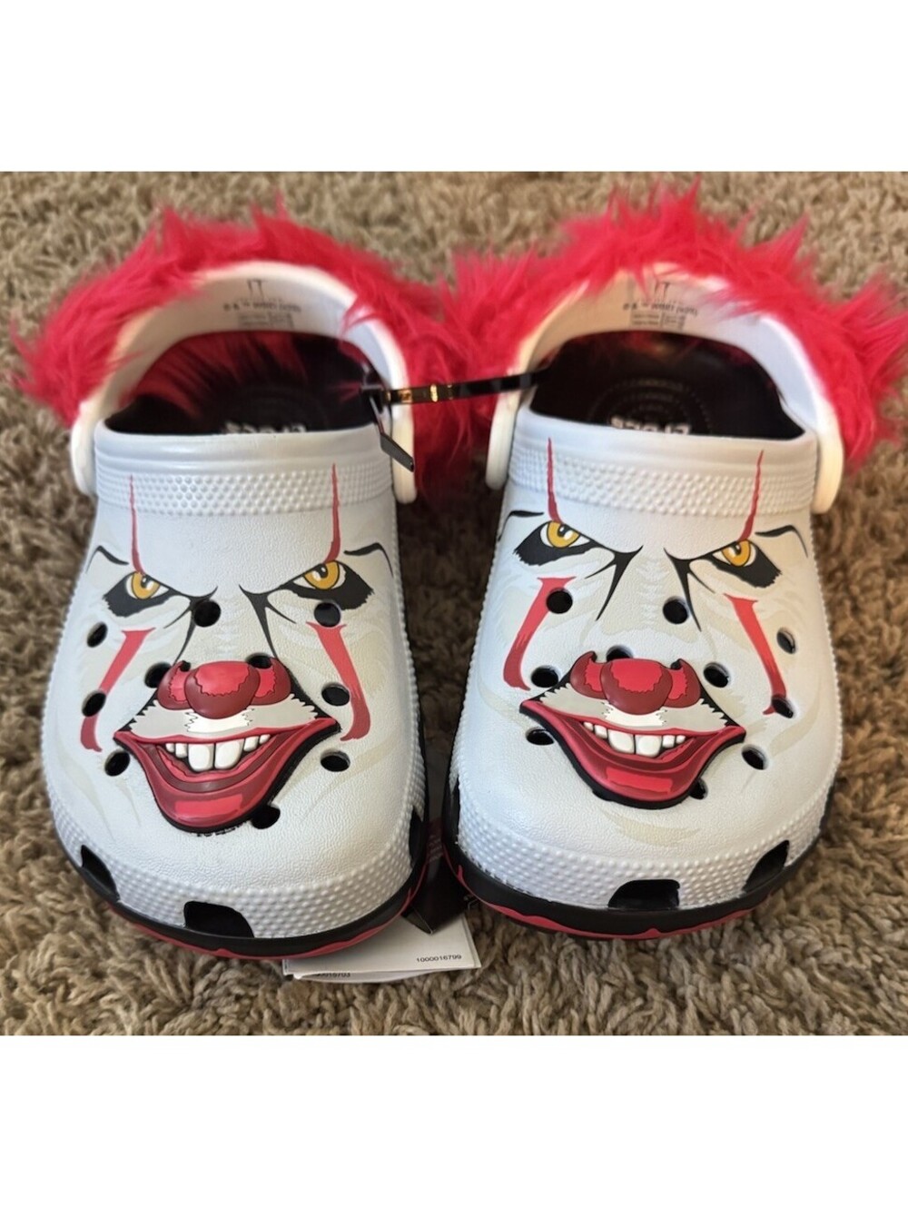 Crocs IT Pennywise Clog IT Chapter 2 Lined Faux Fur Trim Red/White/Black M4/W6